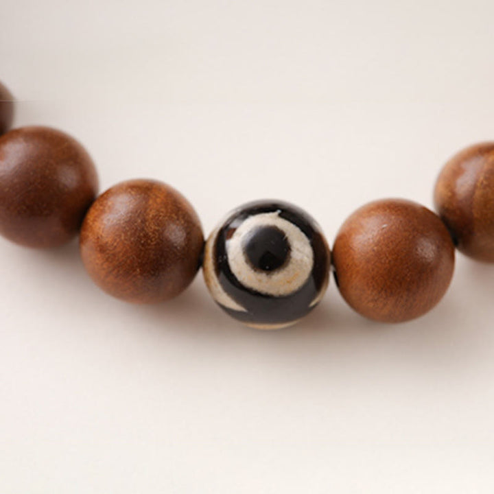 Bransoletka ochronna Phantom Yin Yang z Buddha Stones uderzonymi piorunem i czerwonym drewnem - image 13