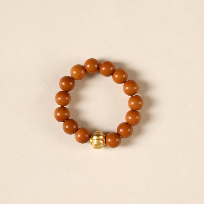 Pierścień wzmacniający z Buddha Stones, pestek oliwek, miedzianej monety - Wzór latarni - 4 mm - image 12