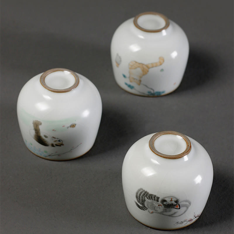 Buddha Stones Uroczy kociakowy kubek do herbaty Kung Fu z pudełkiem prezentowym - image 11