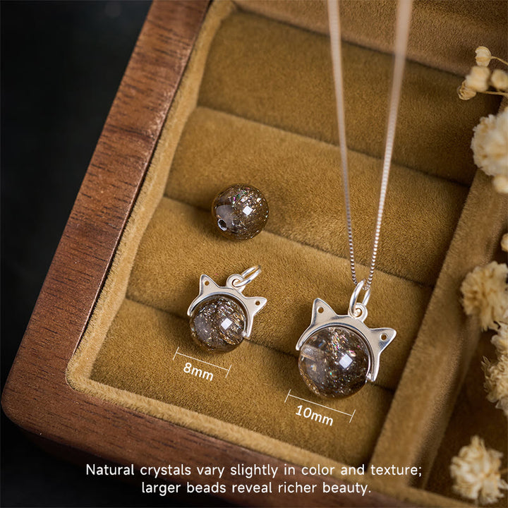 Naszyjnik z wisiorkiem z Buddha Stones ze srebra próby 925 i naturalnego czarnego kryształu Super Seven - image 4