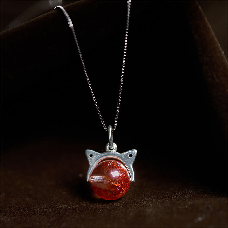 Naszyjnik z wisiorkiem z Buddha Stones ze srebra próby 925 i naturalnego czerwonego kryształu Super Seven - Łańcuch 10 mm + 0,8 mm - image 0