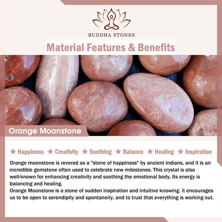 Naszyjnik z wisiorkiem i uzdrawiającym kotem z naturalnego pomarańczowego kamienia księżycowego, srebro próby 925, Buddha Stones - image 7