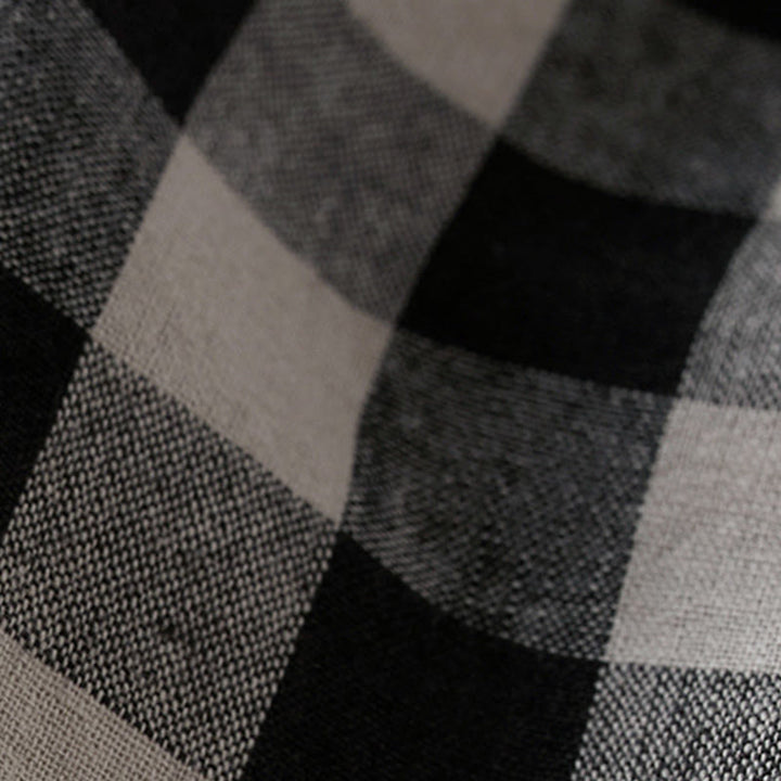 Kurtka damska z długim rękawem i kieszeniami z bawełny Buddha Stones Commute w kratę - image 25