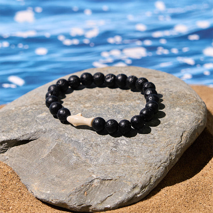 Bransoletka z naturalnego Buddha Stones z kamieniem mądrości rekina - image 17