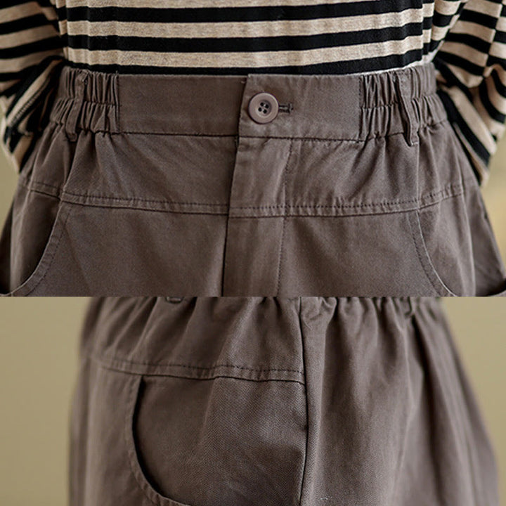 Spodnie harem damskie z bawełny i poliestru z kieszeniami i guzikami w rozmiarze 7-8 z Buddha Stones - image 7