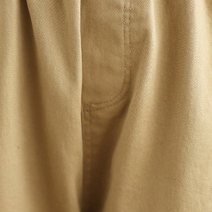 Damskie spodnie haremowe z poliestru z kieszeniami i elastycznym pasem w kolorze Buddha Stones - image 6