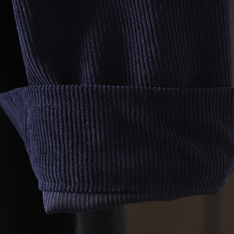 Koszula damska z długim rękawem Buddha Stones Commute z gładkimi guzikami i bawełnianym sztruksem - image 4