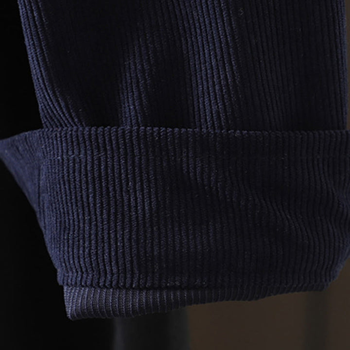 Koszula damska z długim rękawem Buddha Stones Commute z gładkimi guzikami i bawełnianym sztruksem - image 4