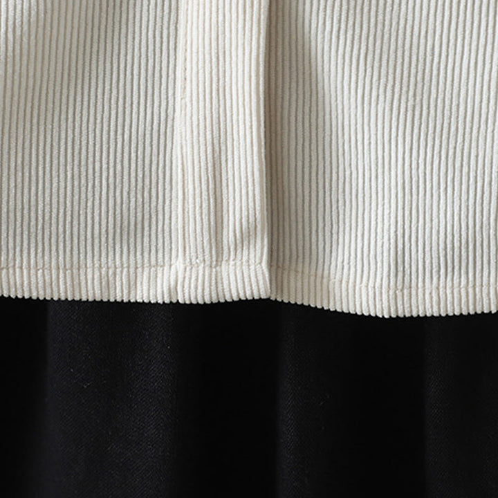 Koszula damska z długim rękawem Buddha Stones Commute z gładkimi guzikami i bawełnianym sztruksem - image 16