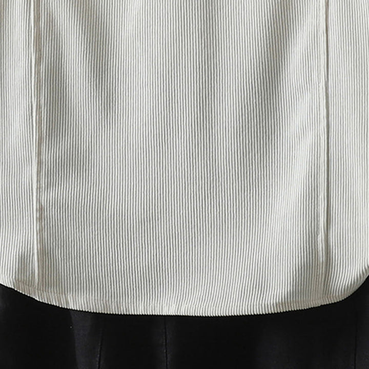 Koszula damska z długim rękawem Buddha Stones Commute z gładkimi guzikami i bawełnianym sztruksem - image 15