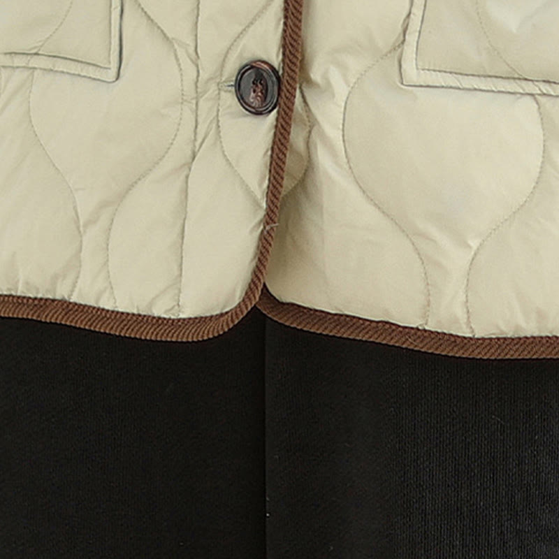 Kurtka damska z długim rękawem z bawełny z kontrastowymi kieszeniami i Buddha Stones - image 21