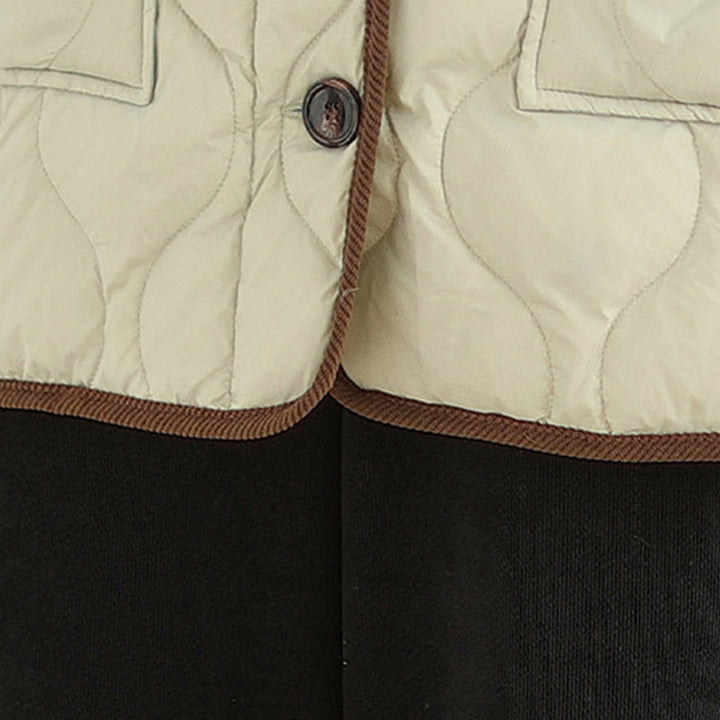 Kurtka damska z długim rękawem z bawełny z kontrastowymi kieszeniami i Buddha Stones - image 21