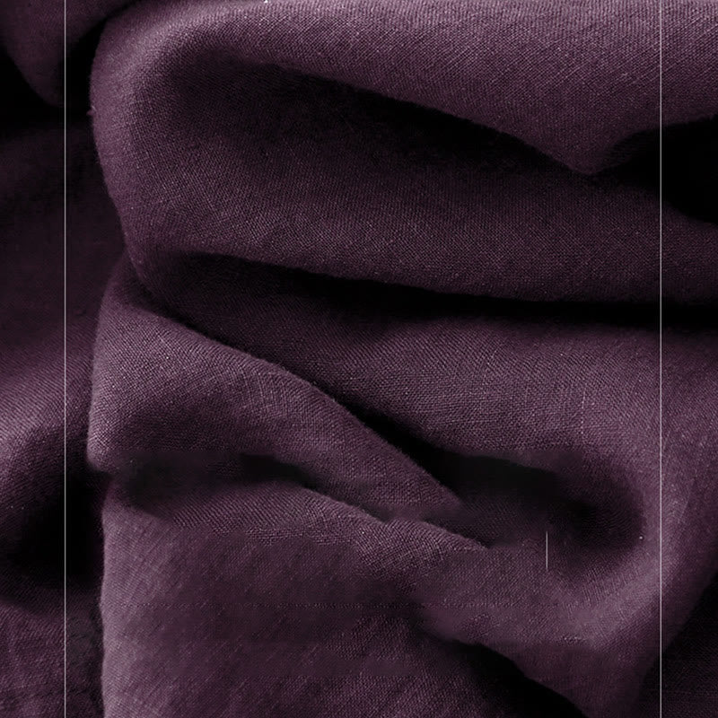 Sukienka midi z długim rękawem i dekoltem w serek z kolekcji Buddha Stones w kolorze ciemnoróżowym z guzikami - image 6