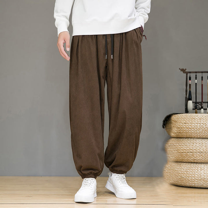 Spodnie termiczne do kostek męskie Buddha Stones Commute Plain z podszewką z polaru i kieszeniami - SaddleBrown - US/UK/AU46， EU56 (5XL) - image 16