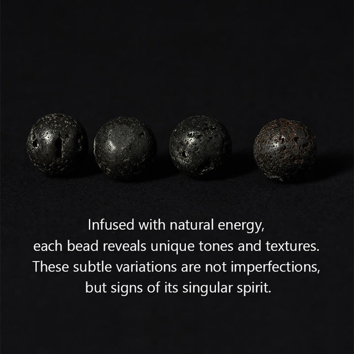 Bransoletka z Buddha Stones lawowymi i naturalną podporą na twarz Buddy - image 5