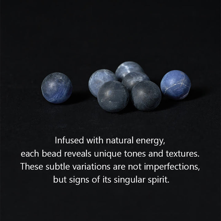 Bransoletka z Buddha Stones, naturalnego sodalitu i szarego jaspisu Om Mani Padme Hum Harmony - image 5