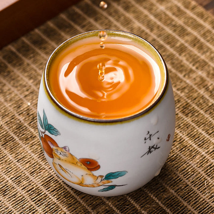 Buddha Stones, urocze leżące gałęzie kota, filiżanka do herbaty Kung Fu - image 5