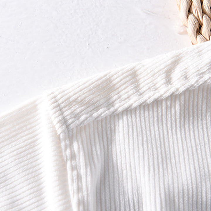 Kurtka męska z długim rękawem i kieszeniami, sztruksowa, z Buddha Stones , prosta, z guzikami i wiosennym wzorem - image 8