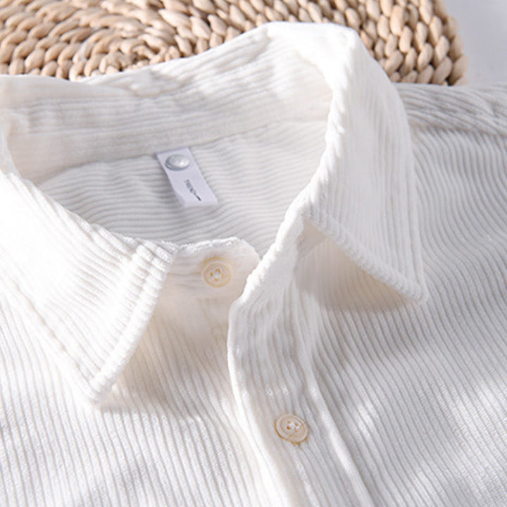 Kurtka męska z długim rękawem i kieszeniami, sztruksowa, z Buddha Stones , prosta, z guzikami i wiosennym wzorem - image 5