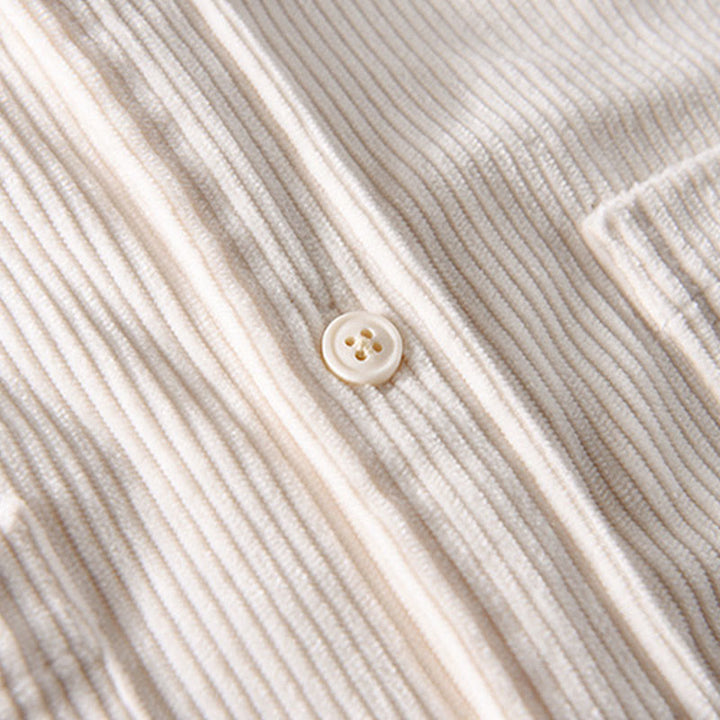 Kurtka męska z długim rękawem i kieszeniami, sztruksowa, z Buddha Stones , prosta, z guzikami i wiosennym wzorem - image 12