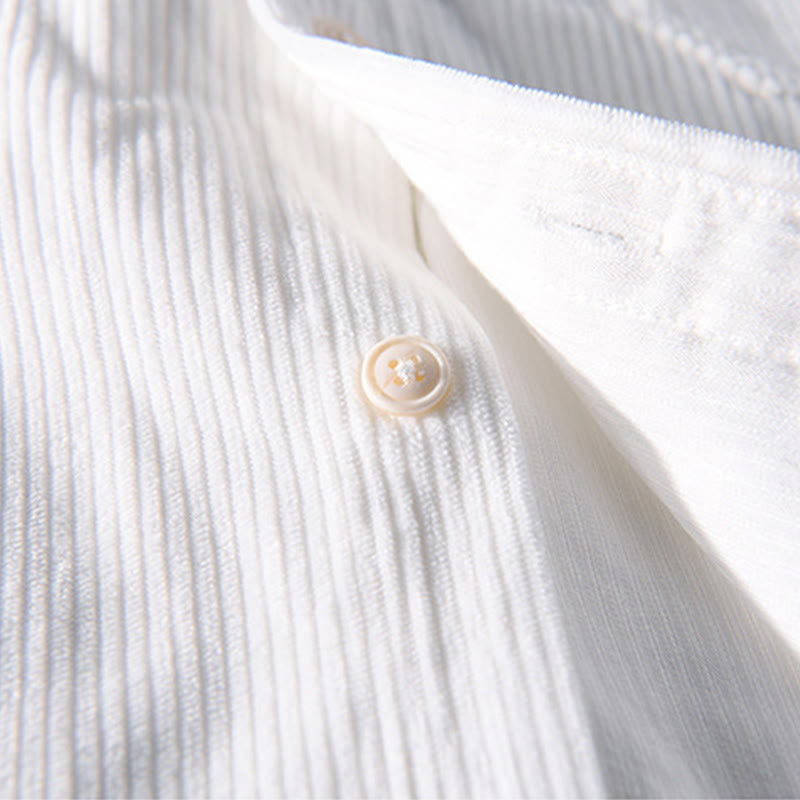 Kurtka męska z długim rękawem i kieszeniami, sztruksowa, z Buddha Stones , prosta, z guzikami i wiosennym wzorem - image 6