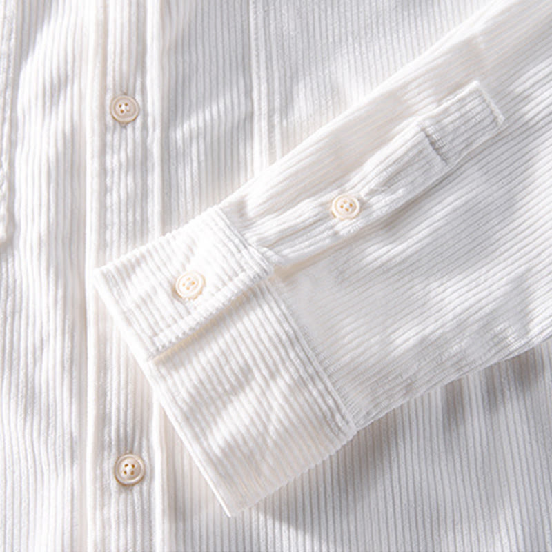 Kurtka męska z długim rękawem i kieszeniami, sztruksowa, z Buddha Stones , prosta, z guzikami i wiosennym wzorem - image 10