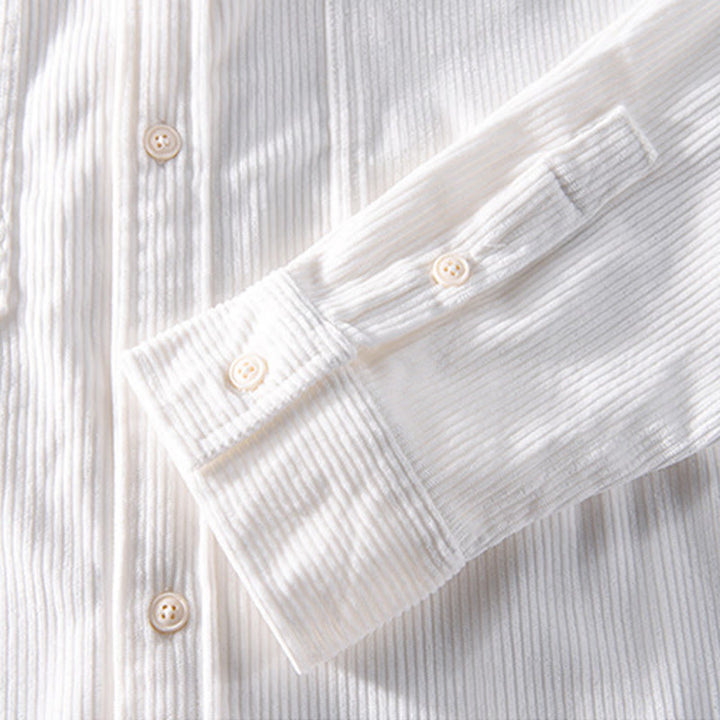 Kurtka męska z długim rękawem i kieszeniami, sztruksowa, z Buddha Stones , prosta, z guzikami i wiosennym wzorem - image 10