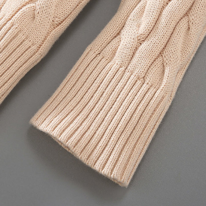 Męski sweter z długim rękawem z bawełny z długim rękawem i teksturą "Buddha Stones" w kolorze zimowym, z wysokim kołnierzem i zamkiem błyskawicznym - image 11