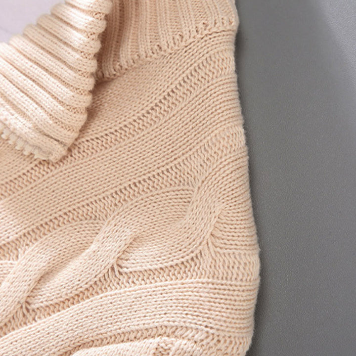 Męski sweter z długim rękawem z bawełny z długim rękawem i teksturą "Buddha Stones" w kolorze zimowym, z wysokim kołnierzem i zamkiem błyskawicznym - image 8