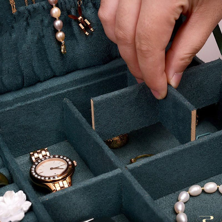 Buddha Stones Prosty Design Organizer na biżuterię Jednowarstwowy flanelowy organizer na biżuterię z zamkiem - image 8