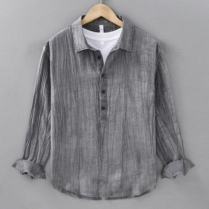 Buddha Stones , zapinane na guziki, z ramii i lnu - Szary - US/UK/AU42， EU52 (3XL) - image 4