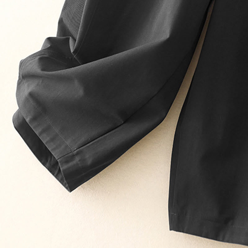 Damskie spodnie haremowe z bawełny z motywem Buddha Stones, gładkie, o długości 7-8, z kieszeniami - image 16