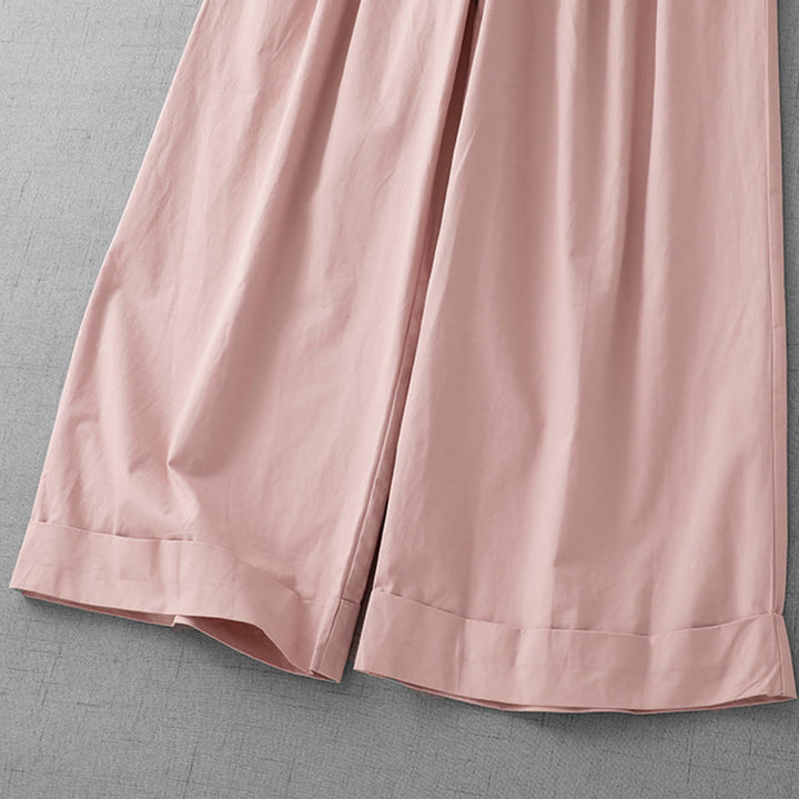 Buddha Stones spodnie z szerokimi nogawkami i kieszeniami, z szerokimi nogawkami i gładkim poliestrem, w rozmiarze 7-8 - image 4