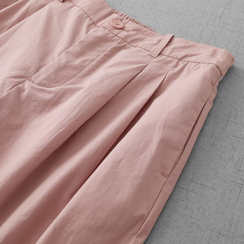 Buddha Stones spodnie z szerokimi nogawkami i kieszeniami, z szerokimi nogawkami i gładkim poliestrem, w rozmiarze 7-8 - image 3