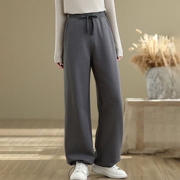 Spodnie damskie z bawełny Buddha Stones Casual Rope z prostymi nogawkami i kieszeniami - image 6