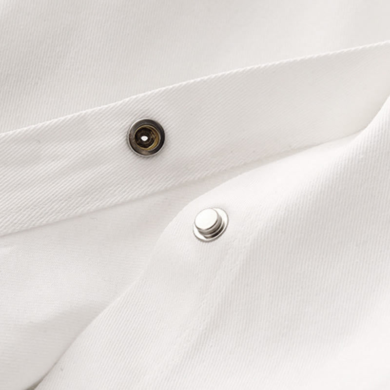 Koszula damska z długim rękawem i stójką "Buddha Stones" z gładkiej bawełny - image 12