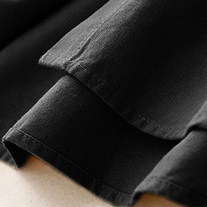 Koszula damska z długim rękawem i stójką "Buddha Stones" z gładkiej bawełny - image 17