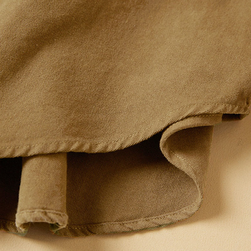 Koszula damska z długim rękawem i stójką z bawełny "Buddha Stones" z guzikami i swobodnym wzorem - image 8