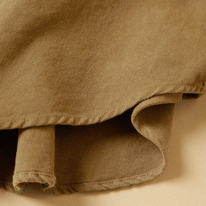 Koszula damska z długim rękawem i stójką z bawełny "Buddha Stones" z guzikami i swobodnym wzorem - image 8