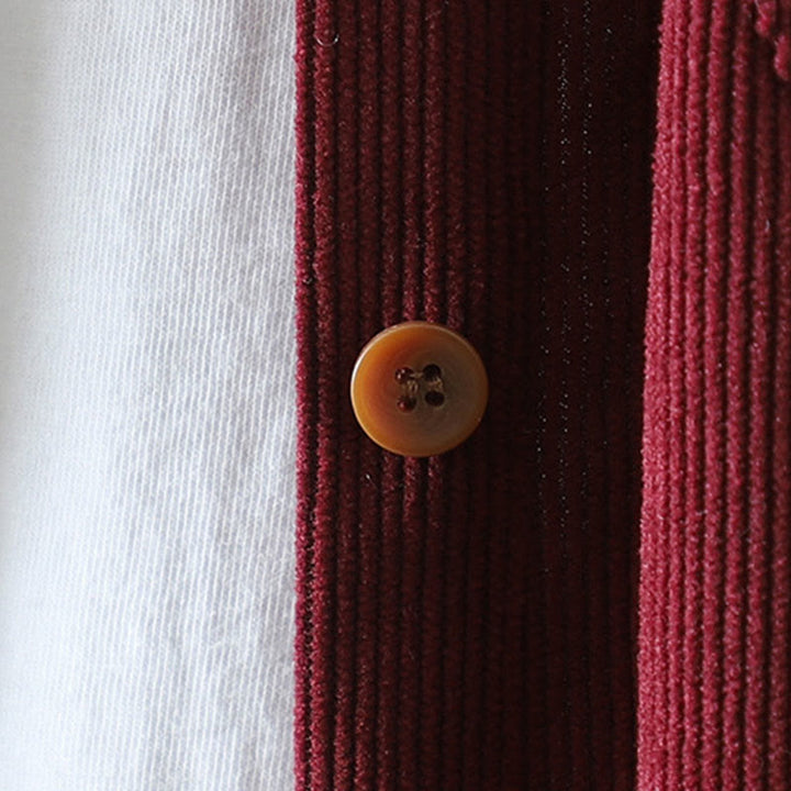 Kurtka damska z długim rękawem i kieszeniami z tkaniny sztruksowej Buddha Stones Corduroy - image 17