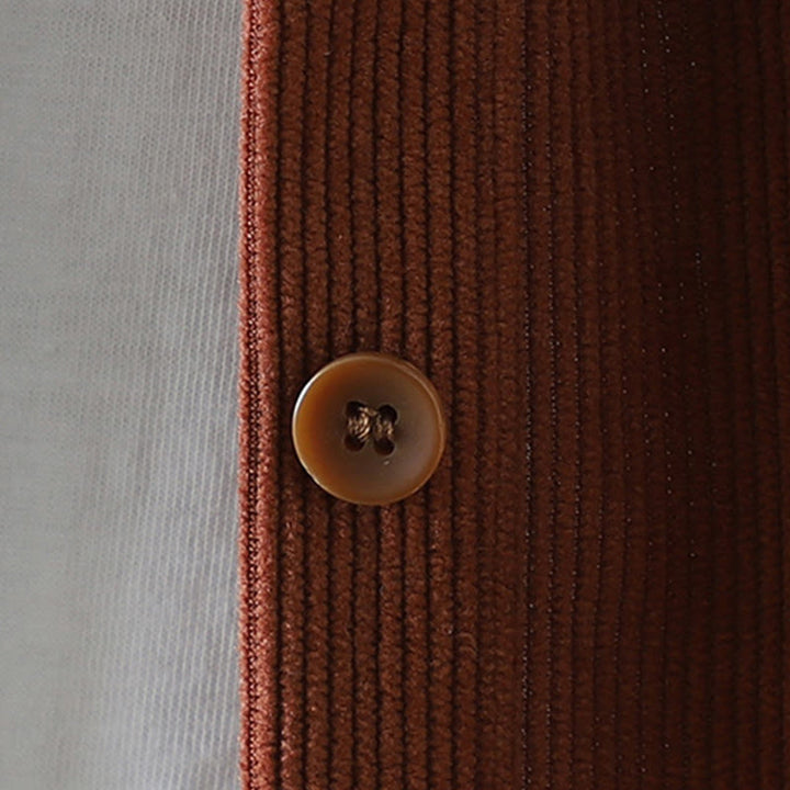 Kurtka damska z długim rękawem i kieszeniami z tkaniny sztruksowej Buddha Stones Corduroy - image 9