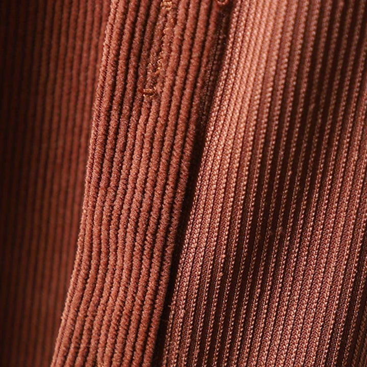 Kurtka damska z długim rękawem i kieszeniami z tkaniny sztruksowej Buddha Stones Corduroy - image 6