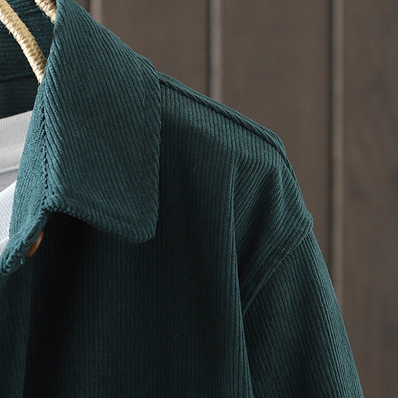 Kurtka damska z długim rękawem i kieszeniami z tkaniny sztruksowej Buddha Stones Corduroy - image 20