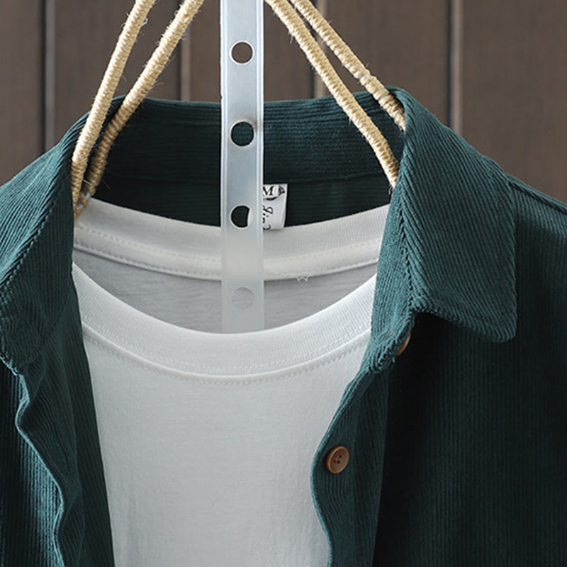 Kurtka damska z długim rękawem i kieszeniami z tkaniny sztruksowej Buddha Stones Corduroy - image 19