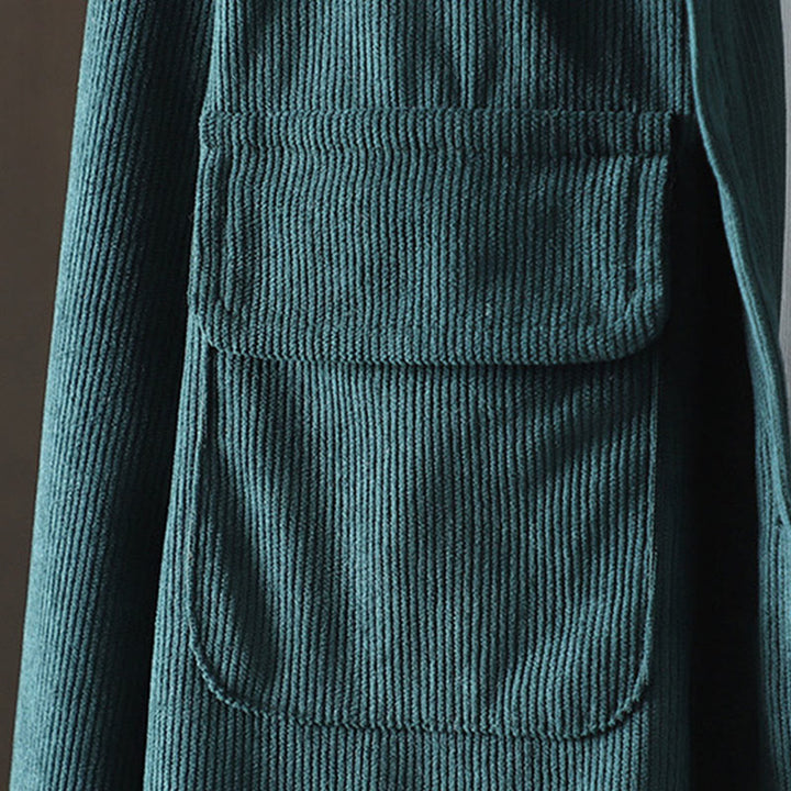 Kurtka damska z długim rękawem i kieszeniami z tkaniny sztruksowej Buddha Stones Corduroy - image 23