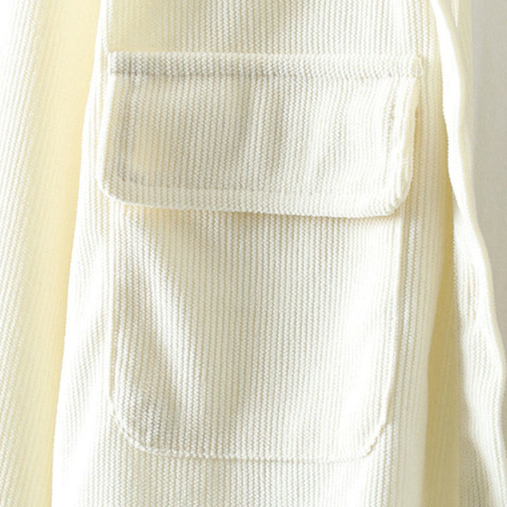 Kurtka damska z długim rękawem i kieszeniami z tkaniny sztruksowej Buddha Stones Corduroy - image 26