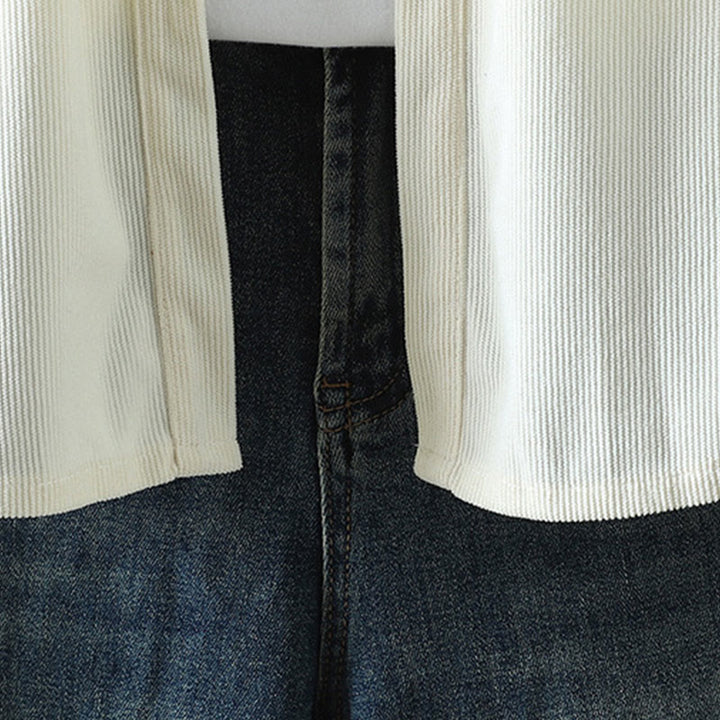 Kurtka damska z długim rękawem i kieszeniami z tkaniny sztruksowej Buddha Stones Corduroy - image 27