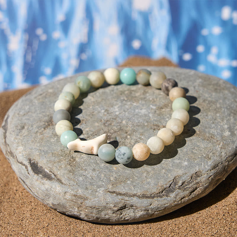 Bransoletka z kamieni naturalnych Buddha Stones z agatem i turmalinem, spękaniem delfinów i odwagą - image 15