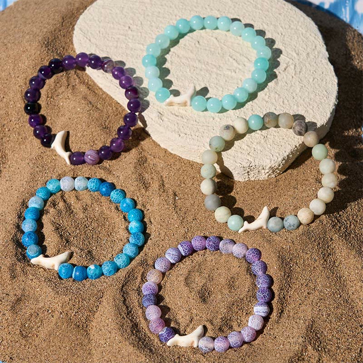 Bransoletka z kamieni naturalnych Buddha Stones z agatem i turmalinem, spękaniem delfinów i odwagą - image 18