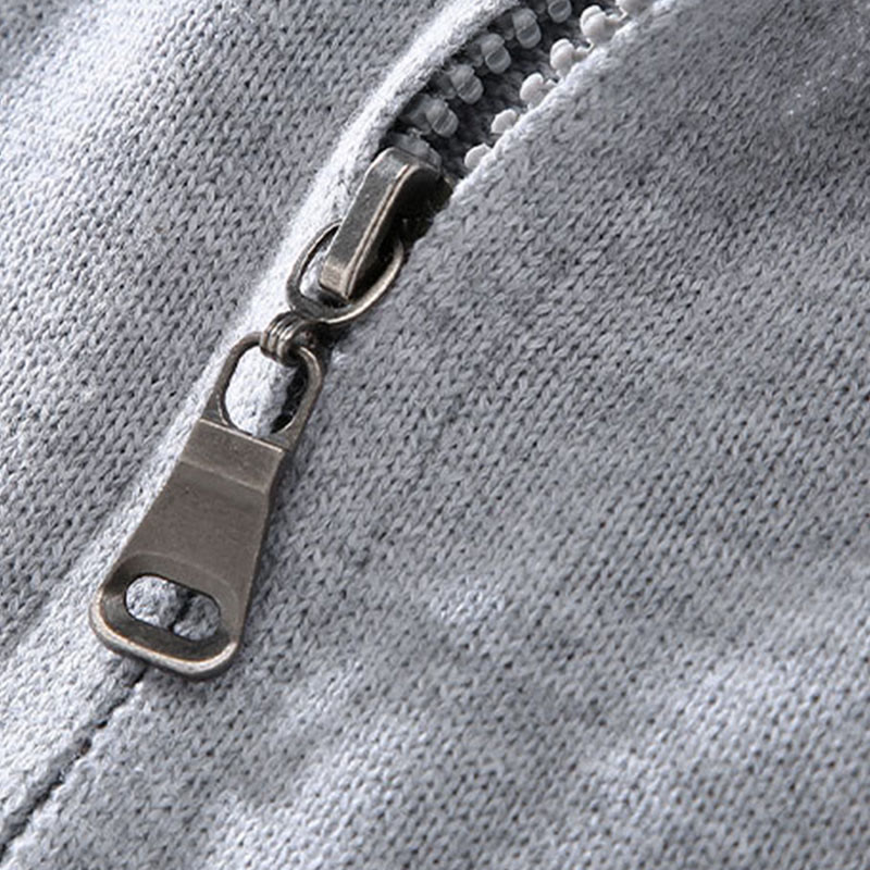 Kurtka męska z długim rękawem z bawełny z nadrukiem "Buddha Stones" z suwakiem i ściągaczem u dołu - image 3